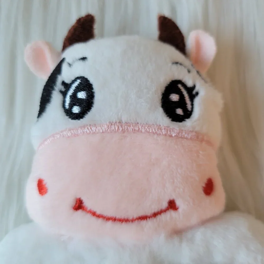 Set of 2 Cow Plush Scrunchies